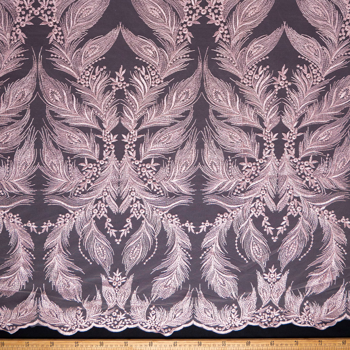 TUL GALLIANO ROSA SMOKE PLUMAS