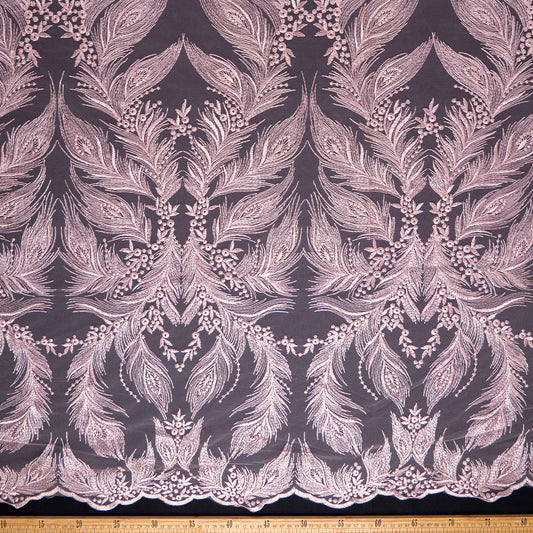 TUL GALLIANO ROSA SMOKE PLUMAS