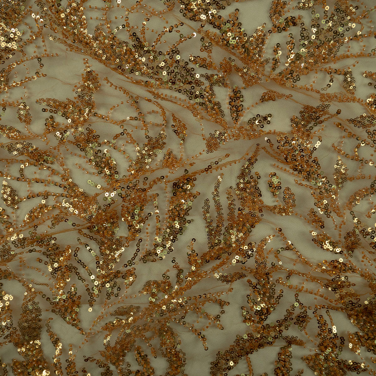 TUL GALLIANO CAMEL SEMILLAS HOJAS DORADAS