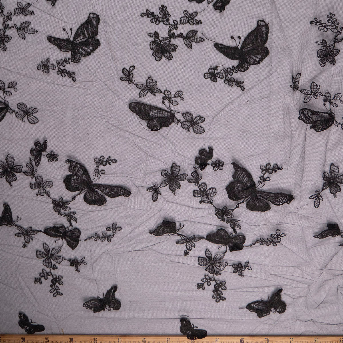 TUL SOPHIA NEGRO METEORITO CON MARIPOSAS