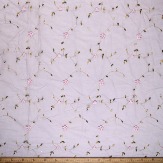 TUL SOPHIA PURPURA ARGYLE CON FLORES PEQUEÑAS