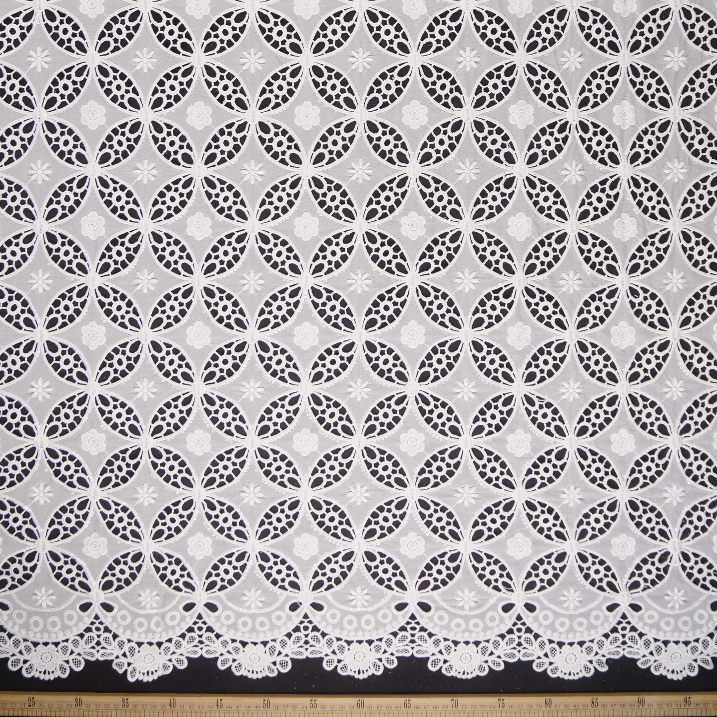 GUIPIURE FENDI BLANCO BRILLANTE GEOMETRICO