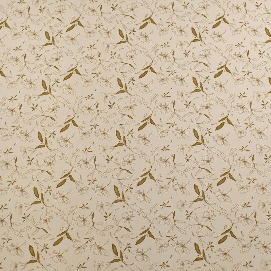 MICRO FOURWAY ESTAMPADO NATURAL EGRET CON FLORES Y HOJAS DELICADAS ...