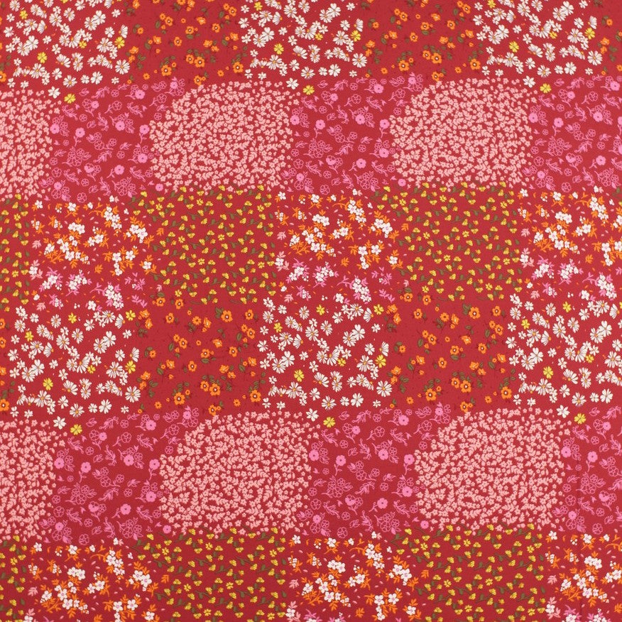 MICRO FOURWAY ESTAMPADO ROJO RIO PATCHWORK FLORAL
