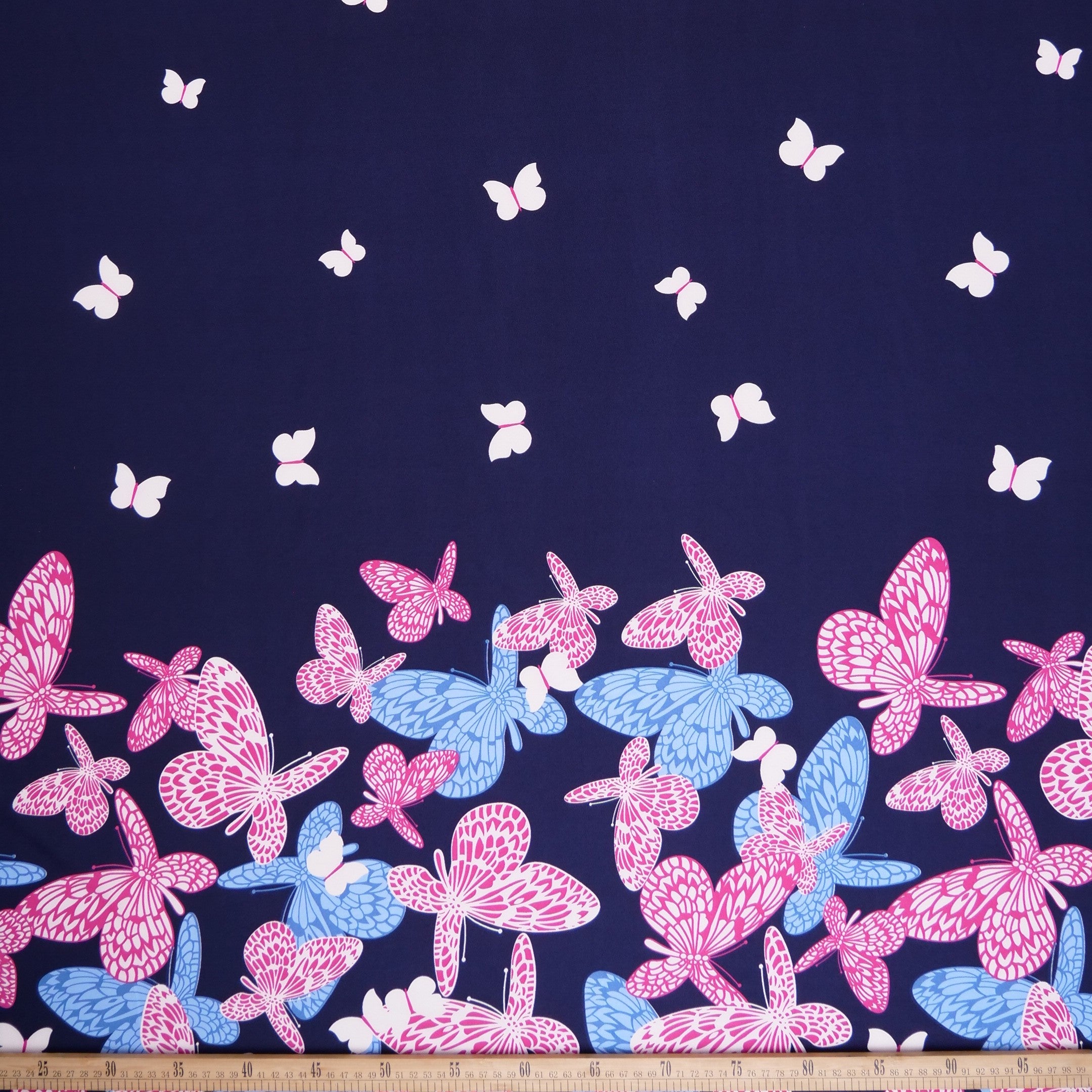 MICRO FOURWAY ESTAMPADO AZUL ECLIPSE CON MARIPOSAS DE COLORES – Marijoa ...