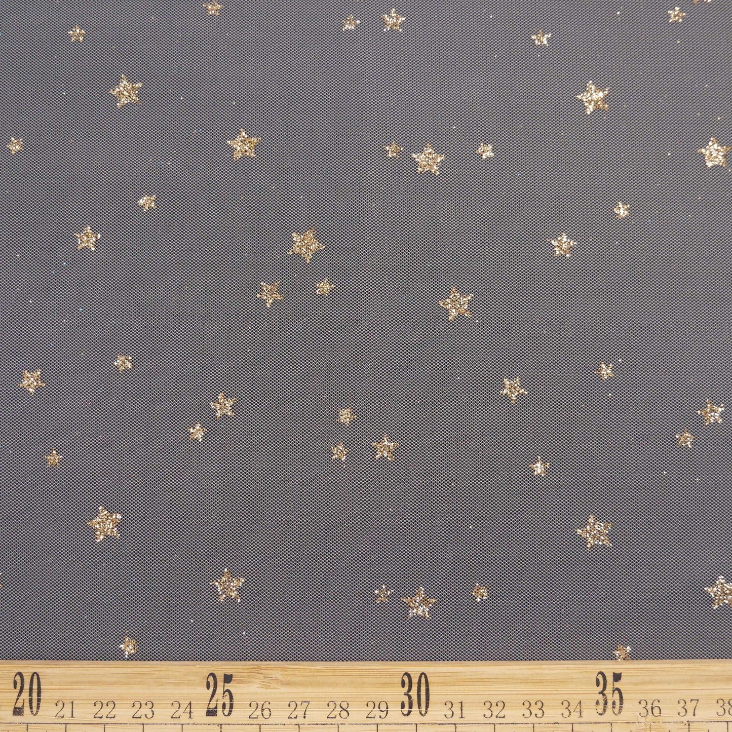 TUL GLITTER ESTRELLAS CAMEL CARAMELO