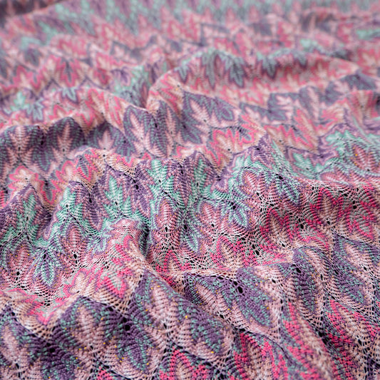 MACRAME ROSA APRICOT HOJAS