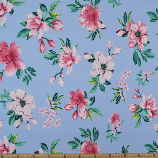 CREPE CEY ESTAMPADO AZUL VISTA FLORAL