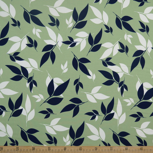 CREPE CEY ESTAMPADO VERDE SECO HOJAS