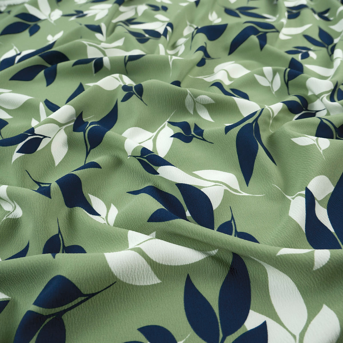 CREPE CEY ESTAMPADO VERDE SECO HOJAS