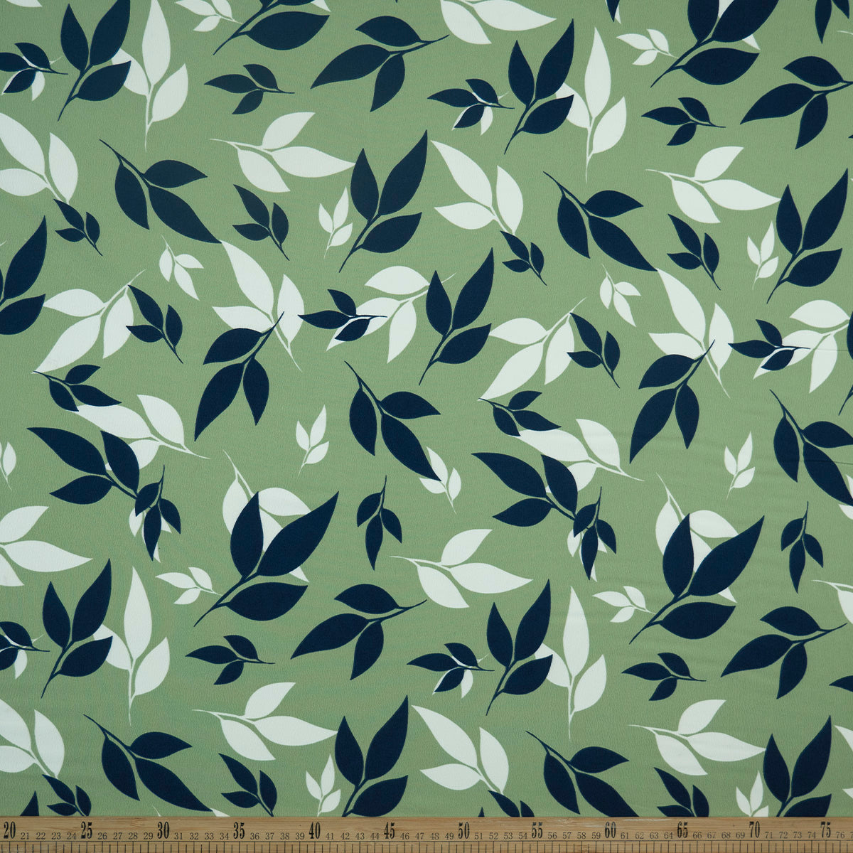 CREPE CEY ESTAMPADO VERDE SECO HOJAS