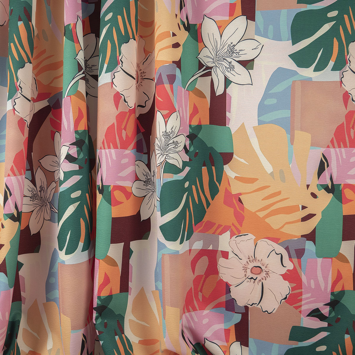 CREPE CEY ESTAMPADO NARANJA CORAL