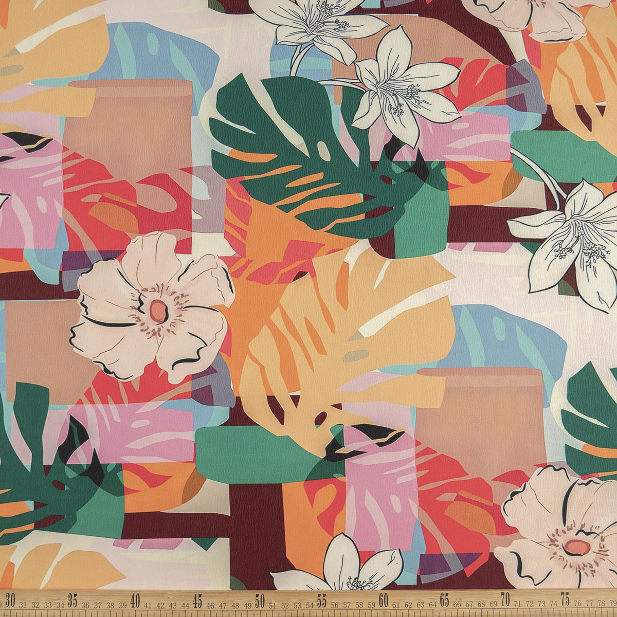 CREPE CEY ESTAMPADO NARANJA CORAL