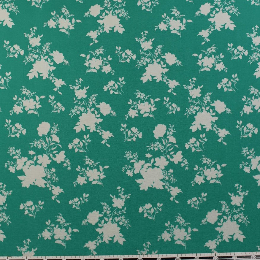 CREPE CEY ESTAMPADO VERDE CERAMICA FLORAL