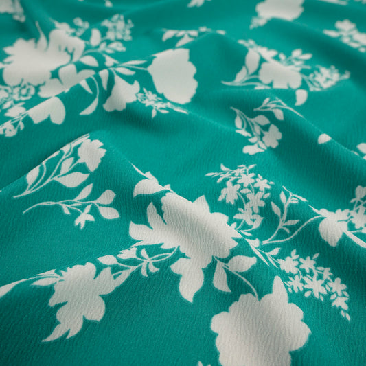 CREPE CEY ESTAMPADO VERDE CERAMICA FLORAL
