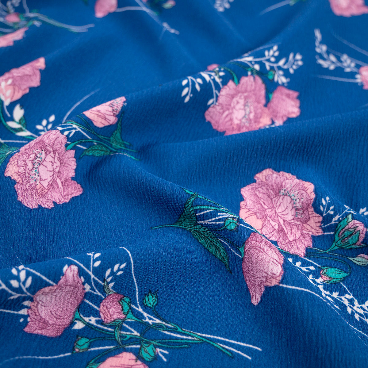 CREPE CEY ESTAMPADO AZUL COSTAL FLORAL