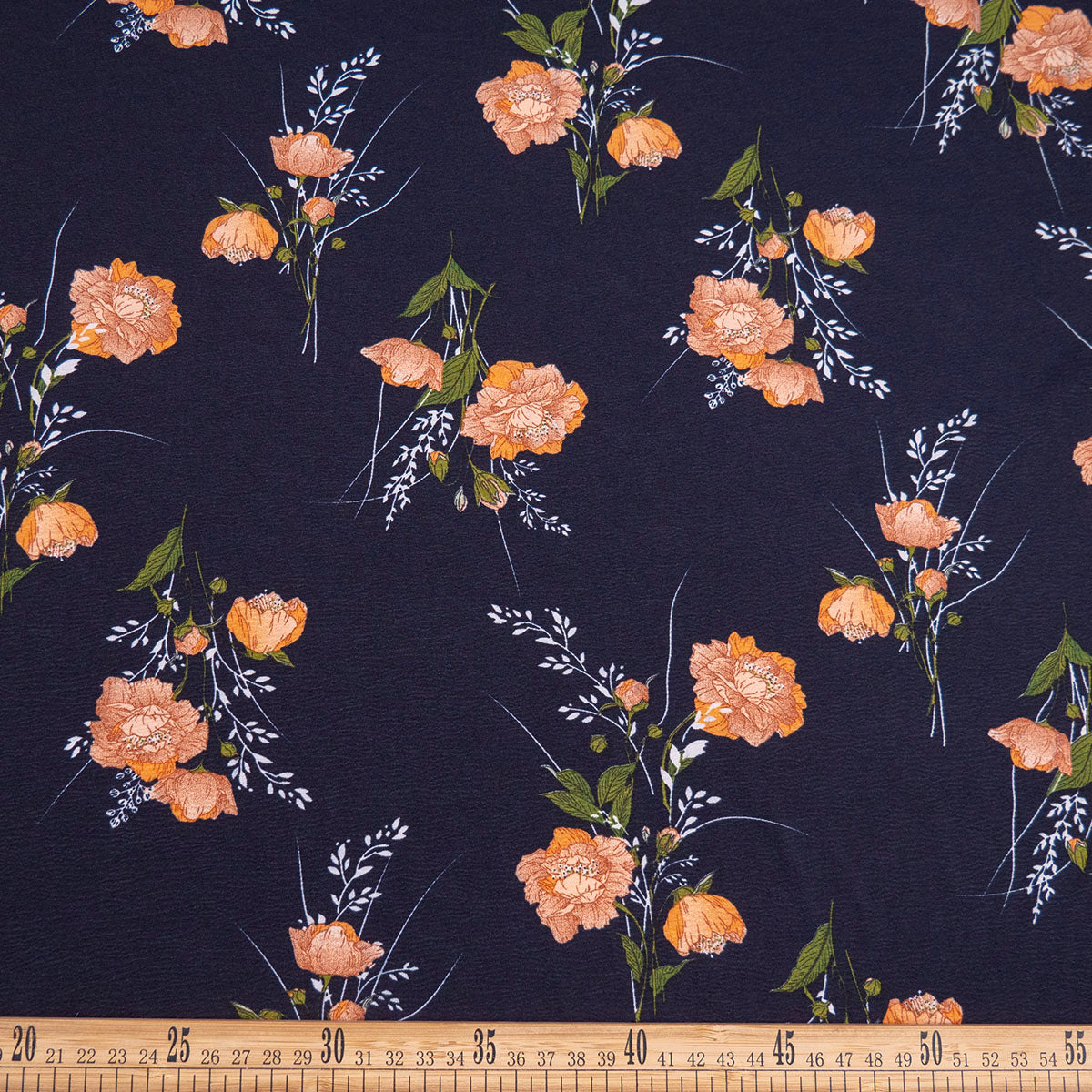 CREPE CEY ESTAMPADO AZUL SALUTE FLORAL