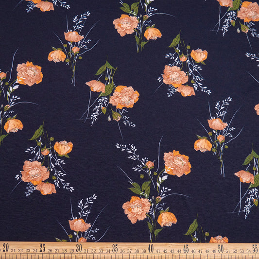 CREPE CEY ESTAMPADO AZUL SALUTE FLORAL