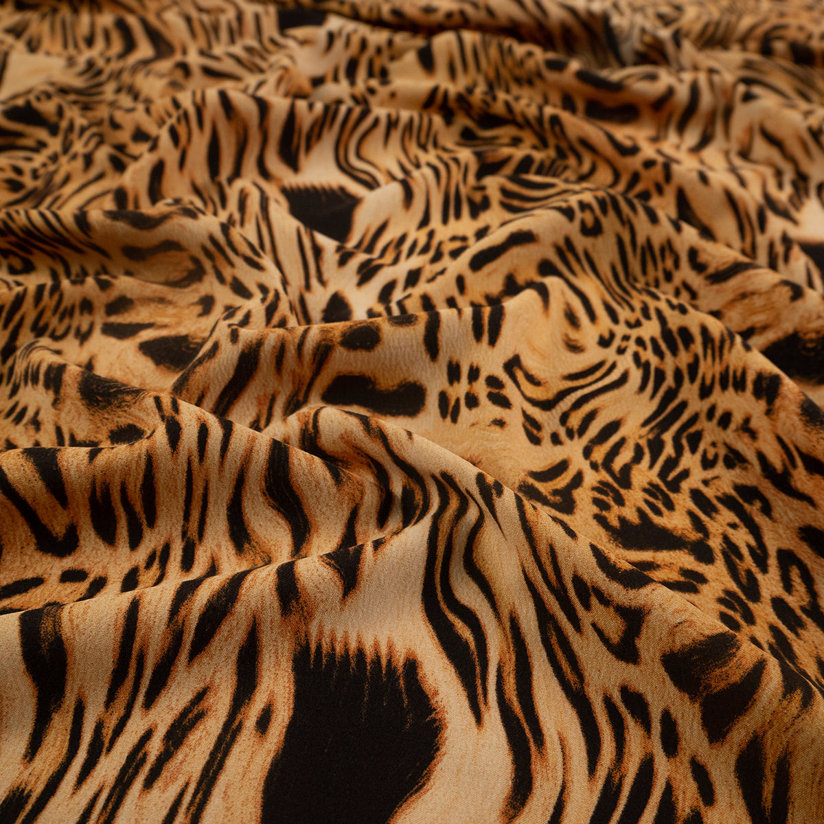 CREPE CEY ESTAMPADO BEIGE TOSTADO ANIMAL PRINT