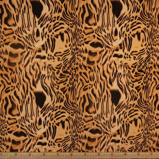 CREPE CEY ESTAMPADO BEIGE TOSTADO ANIMAL PRINT