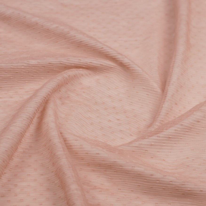 TUL PLUMETI PLISADO ROSA APRICOT