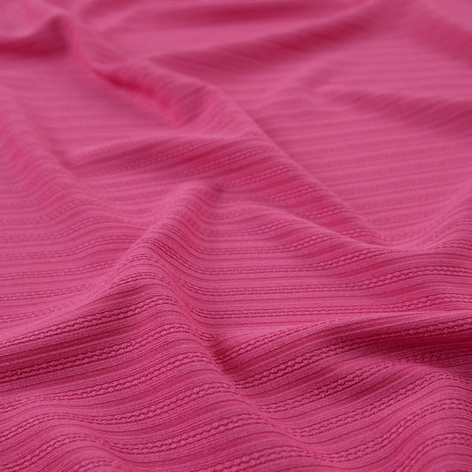 PLISSE JACQUARD ROSA CARMIN