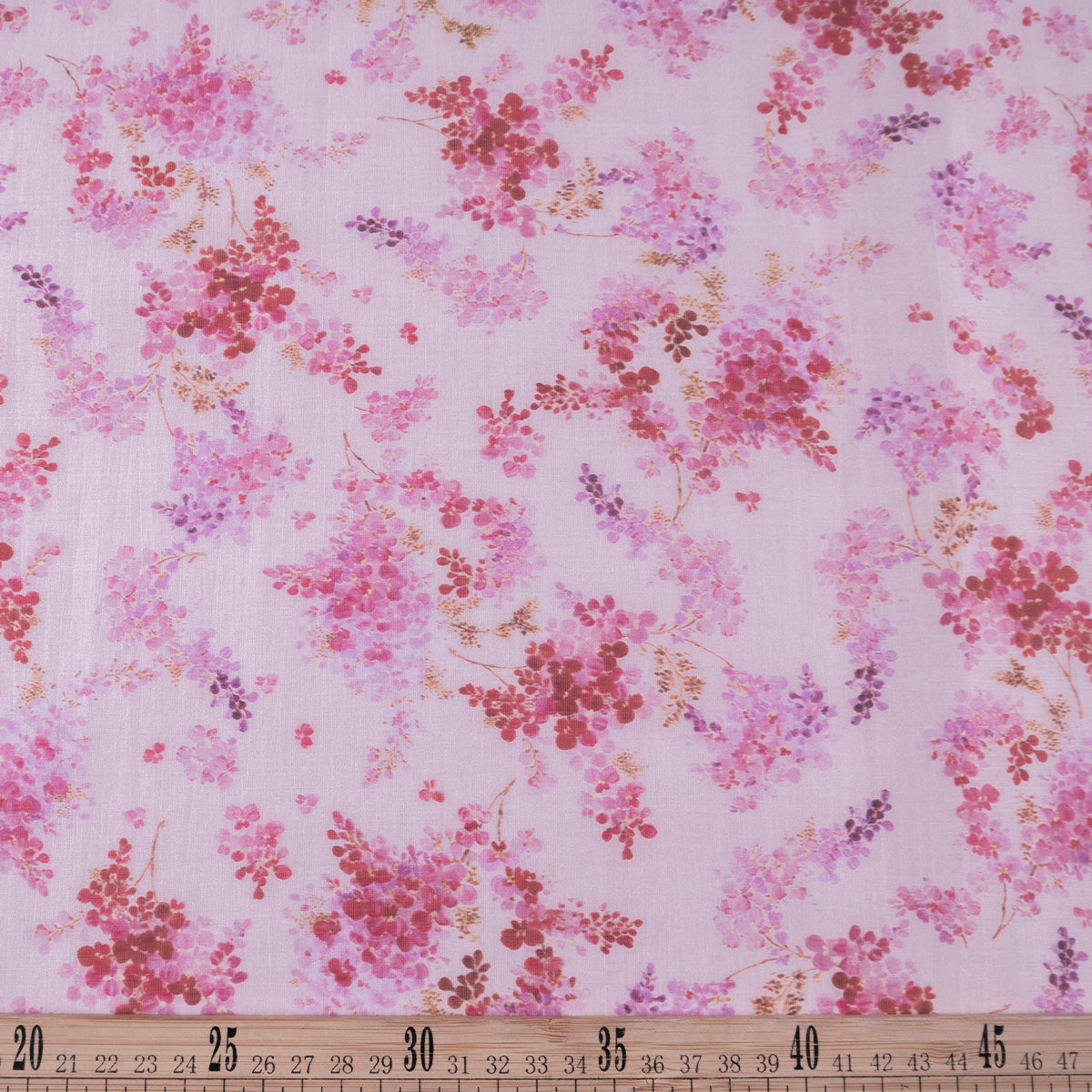 GASA ESTAMPADA TENCEL ROSA AMANECER FLORAL ROSA