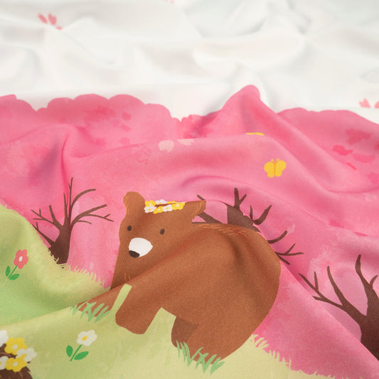 MICRO FOURWAY INFANTIL BLANCO BRILLANTE CON ANIMALITOS