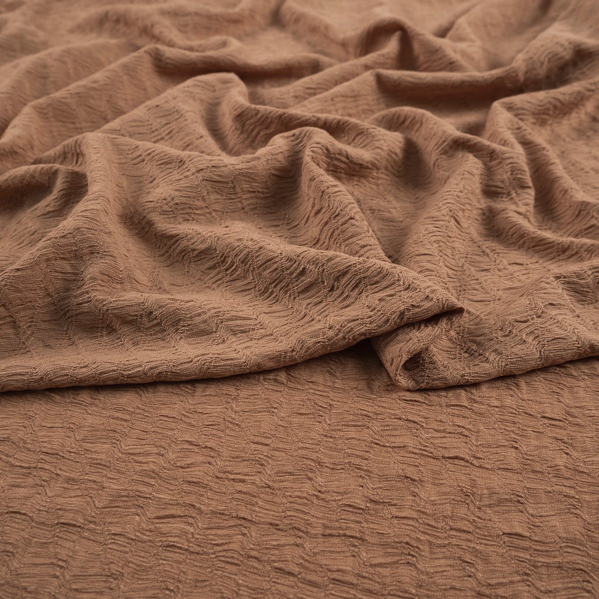 CREPE DRAPE MOIRE CAMEL PRALINE