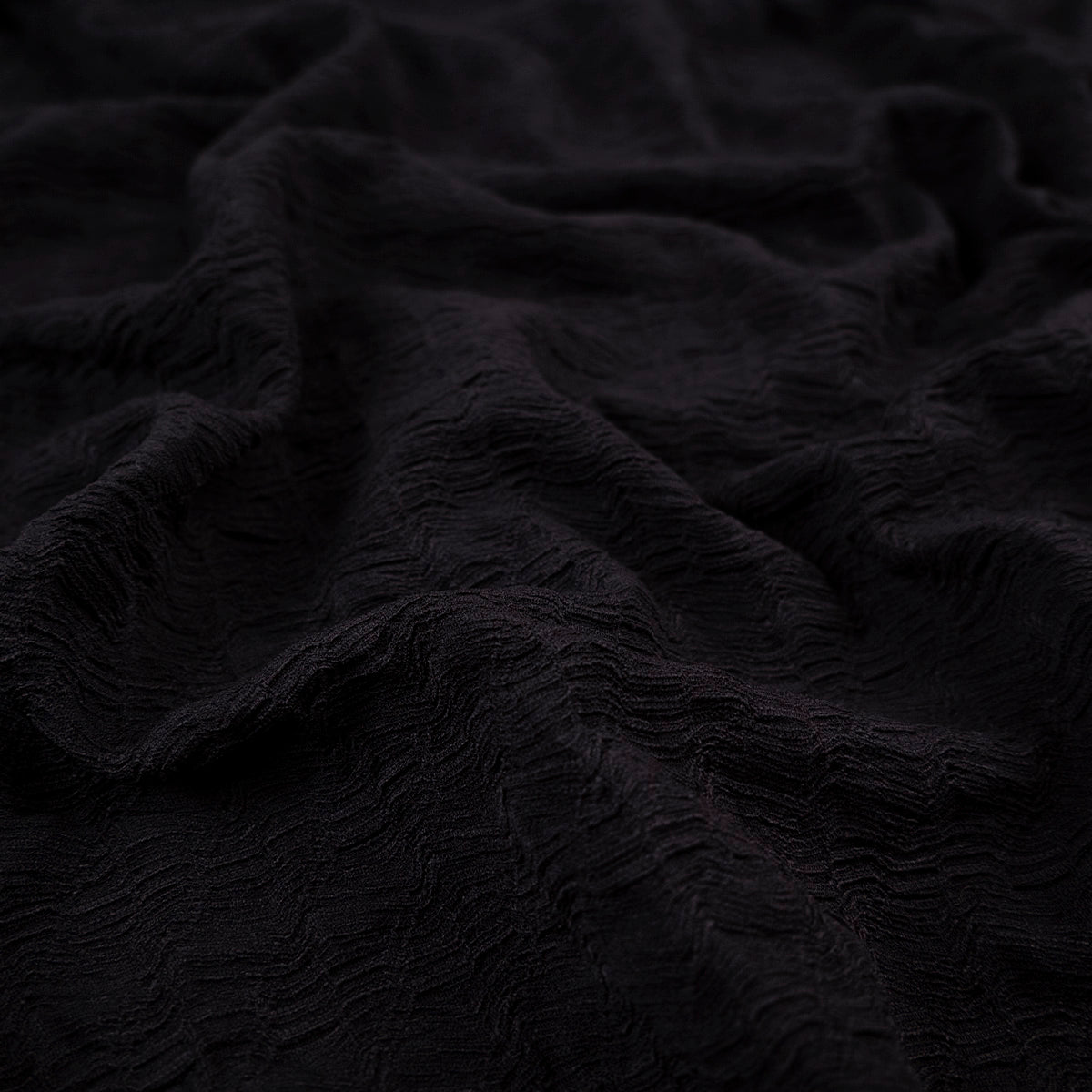 CREPE DRAPE MOIRE NEGRO METEORITO