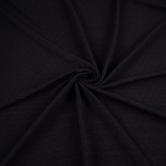 CREPE DRAPE MOIRE NEGRO METEORITO