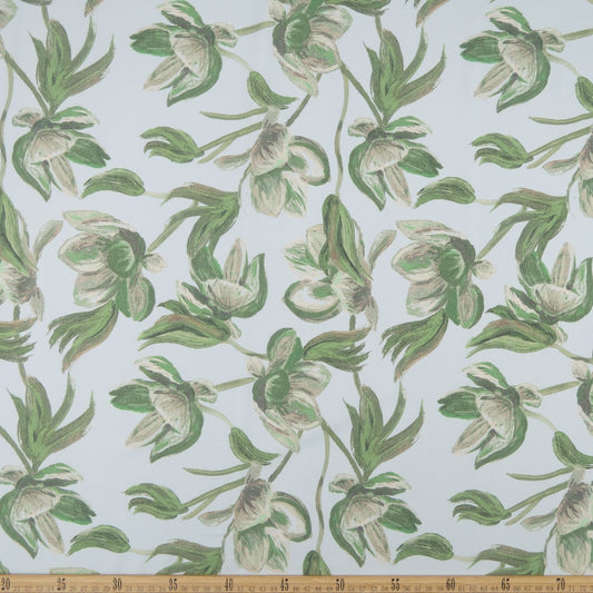 CREPE LAUREN ESTAMPADO AZUL VISTA FLORAL