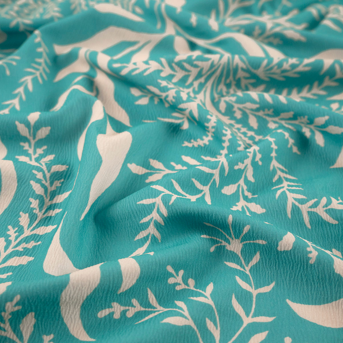CREPE LAUREN ESTAMPADO VERDE CERAMICA BOTANICO