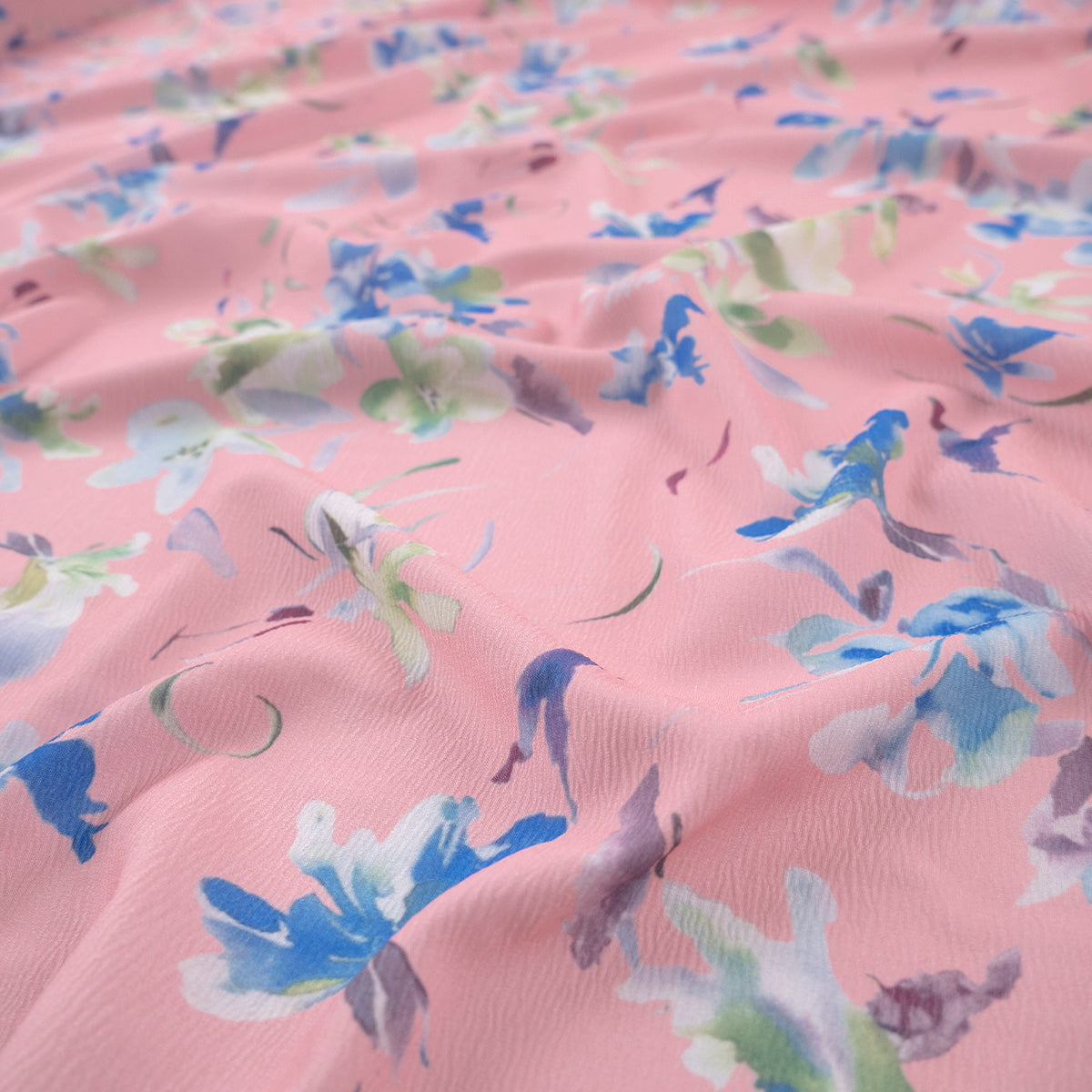 CREPE LAUREN ESTAMPADO ROSA CLAVEL FLORAL