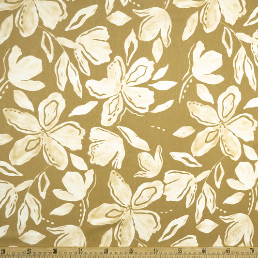 CREPE LAUREN ESTAMPADO VERDE MUSGO FLORAL