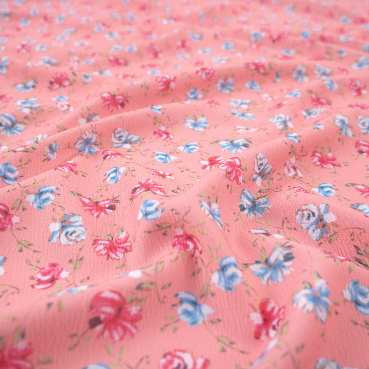 CREPE LAUREN ESTAMPADO ROSA CONFETTI FLORAL COLORIDO