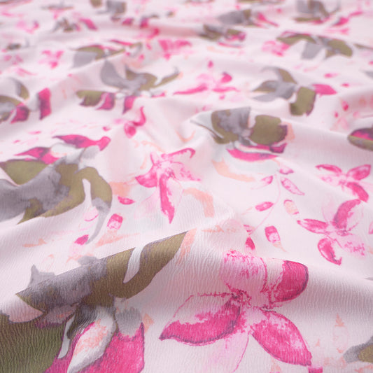 CREPE LAUREN ESTAMPADO ROSA NOVIA ACUARELA FLORAL