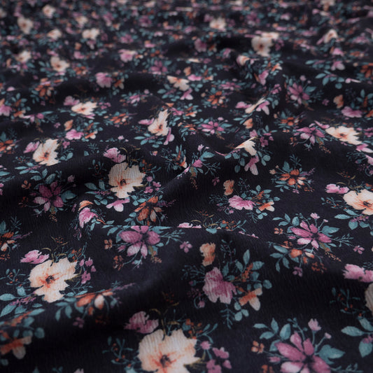 CREPE LAUREN ESTAMPADO AZUL INDIGO MOOD FLORAL