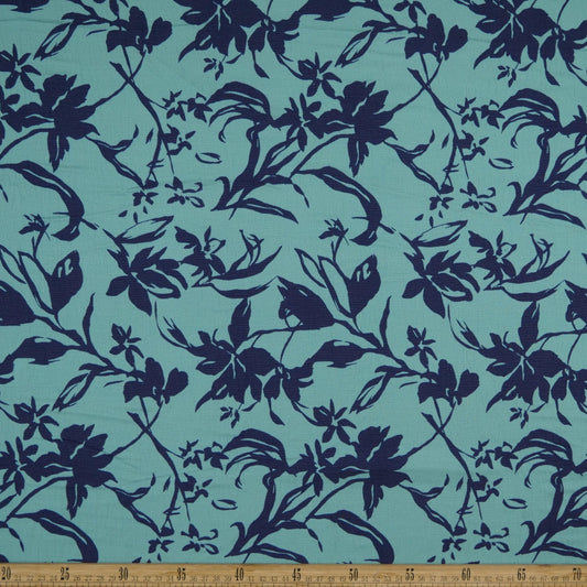 CREPE GILLY DIGITAL PRINT AZUL ULTRAMARINO FLORAL
