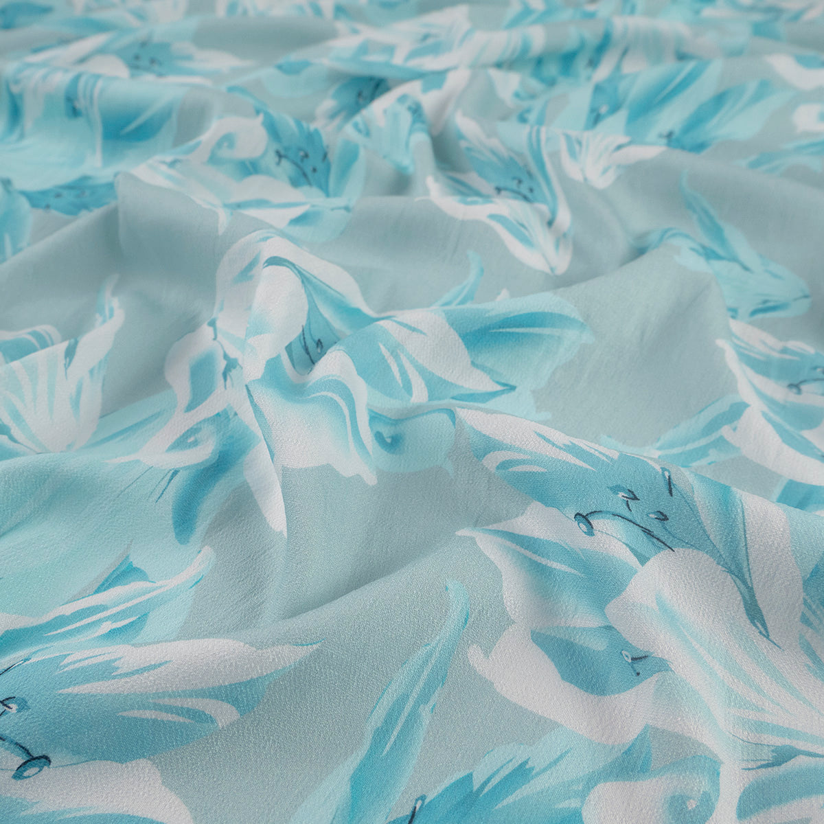 CREPE GILLY DIGITAL PRINT TURQUESA AGUA CLARA
