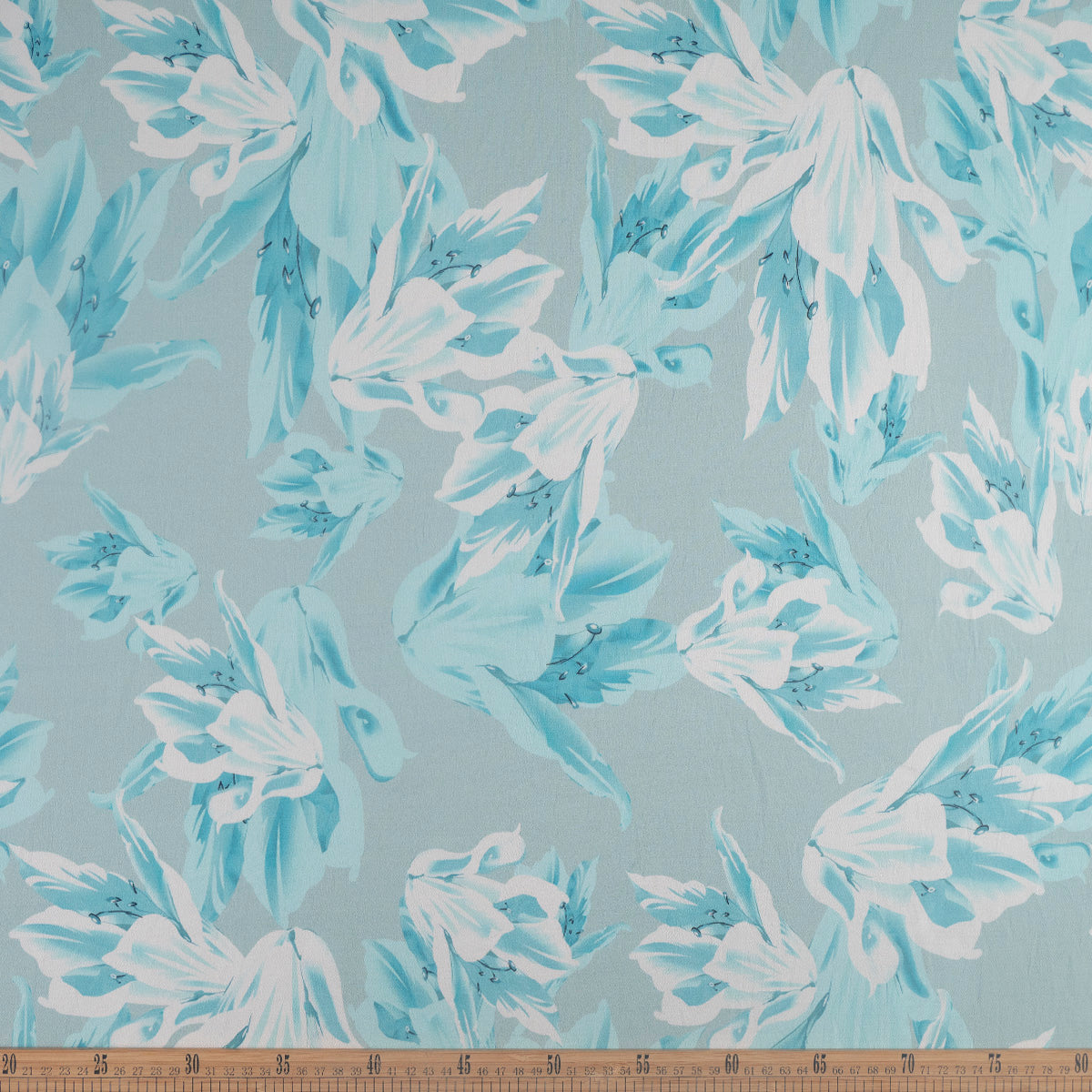 CREPE GILLY DIGITAL PRINT TURQUESA AGUA CLARA