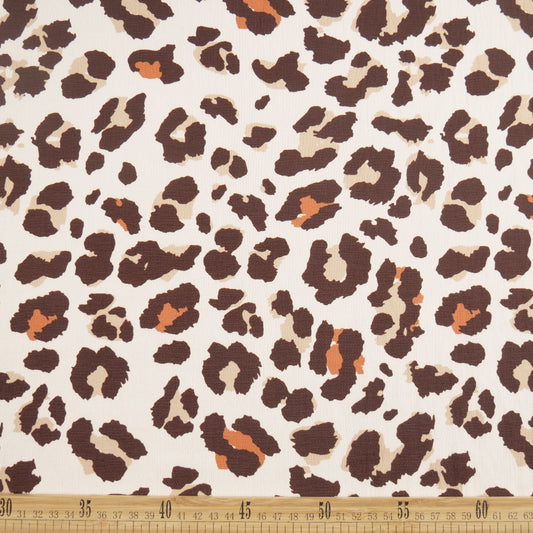 CREPE GILLY DIGITAL PRINT BLANCO PAPIRO ANIMAL PRINT