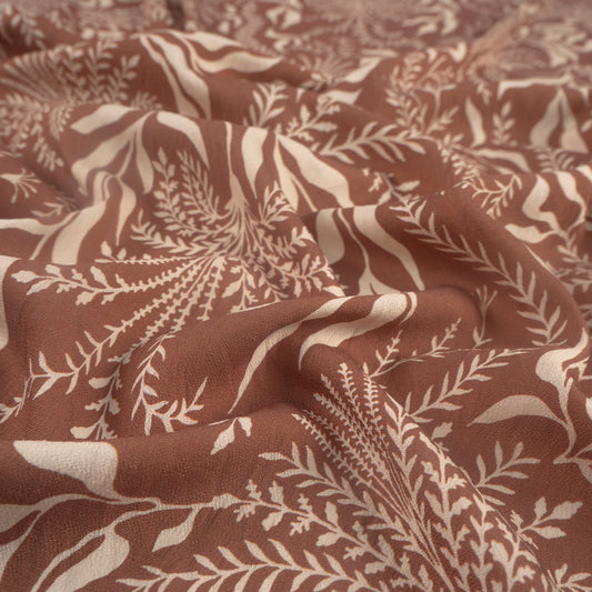 CREPE GILLY DIGITAL PRINT MARRON CASTAÑO