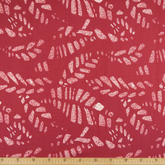 CREPE GILLY DIGITAL PRINT BORDO RODODENDRO HOJAS