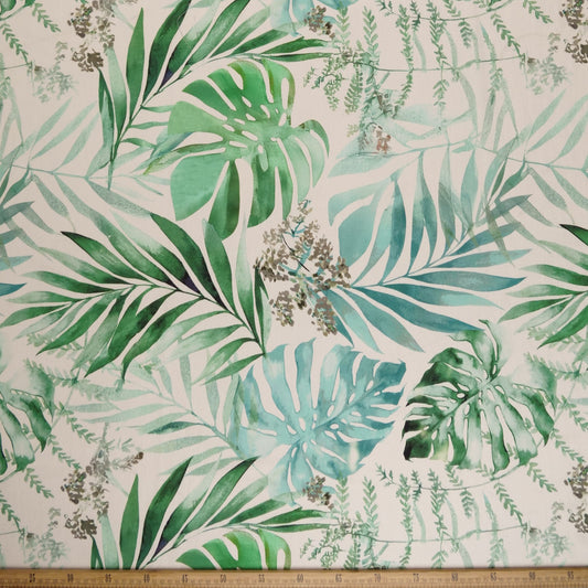 CREPE GILLY DIGITAL PRINT VERDE HOLLY HOJAS