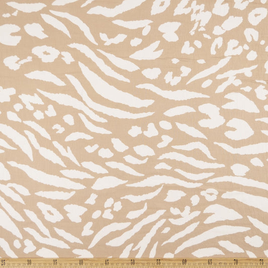 CREPE GILLY DIGITAL PRINT BEIGE ANGORA ANIMAL PRINT