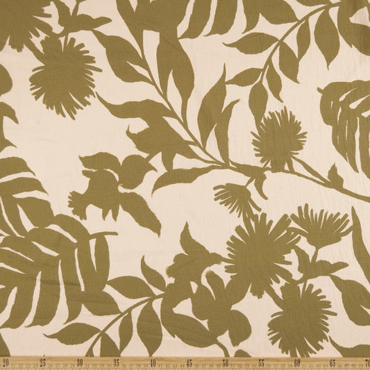 CREPE GILLY DIGITAL PRINT BEIGE ARENA CLARA HOJAS