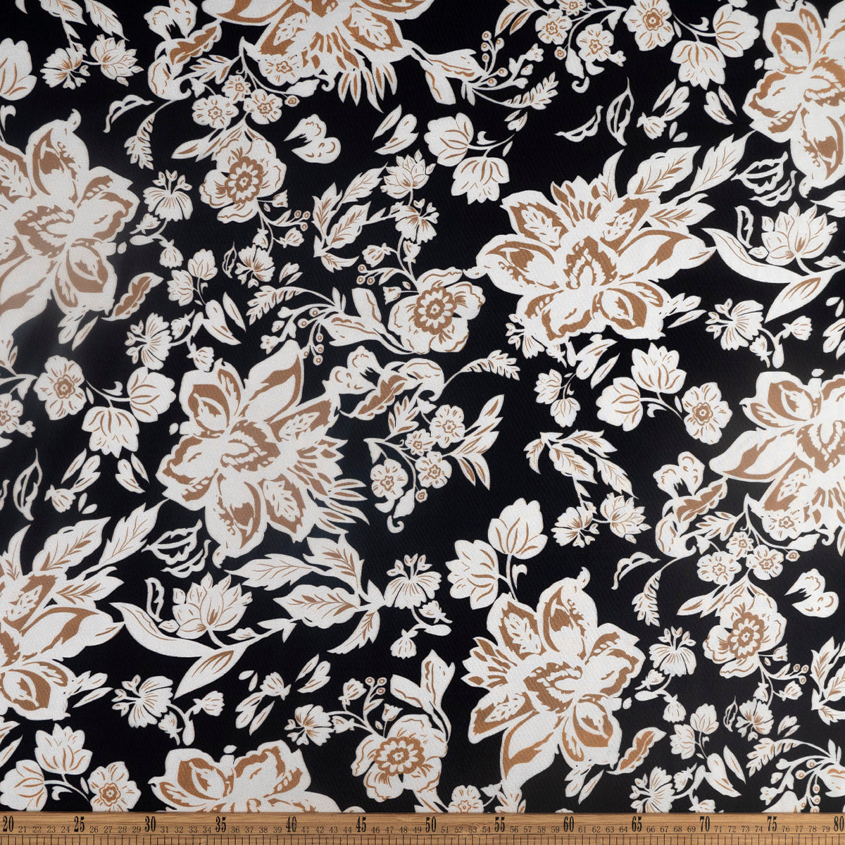 CREPE GILLY DIGITAL PRINT NEGRO METEORITO FLORAL