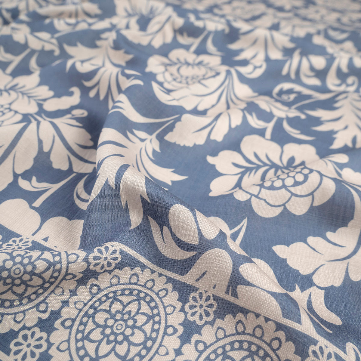 CREPE MELISA ESTAMPADO AZUL CIELO OSCURO MARROQUI