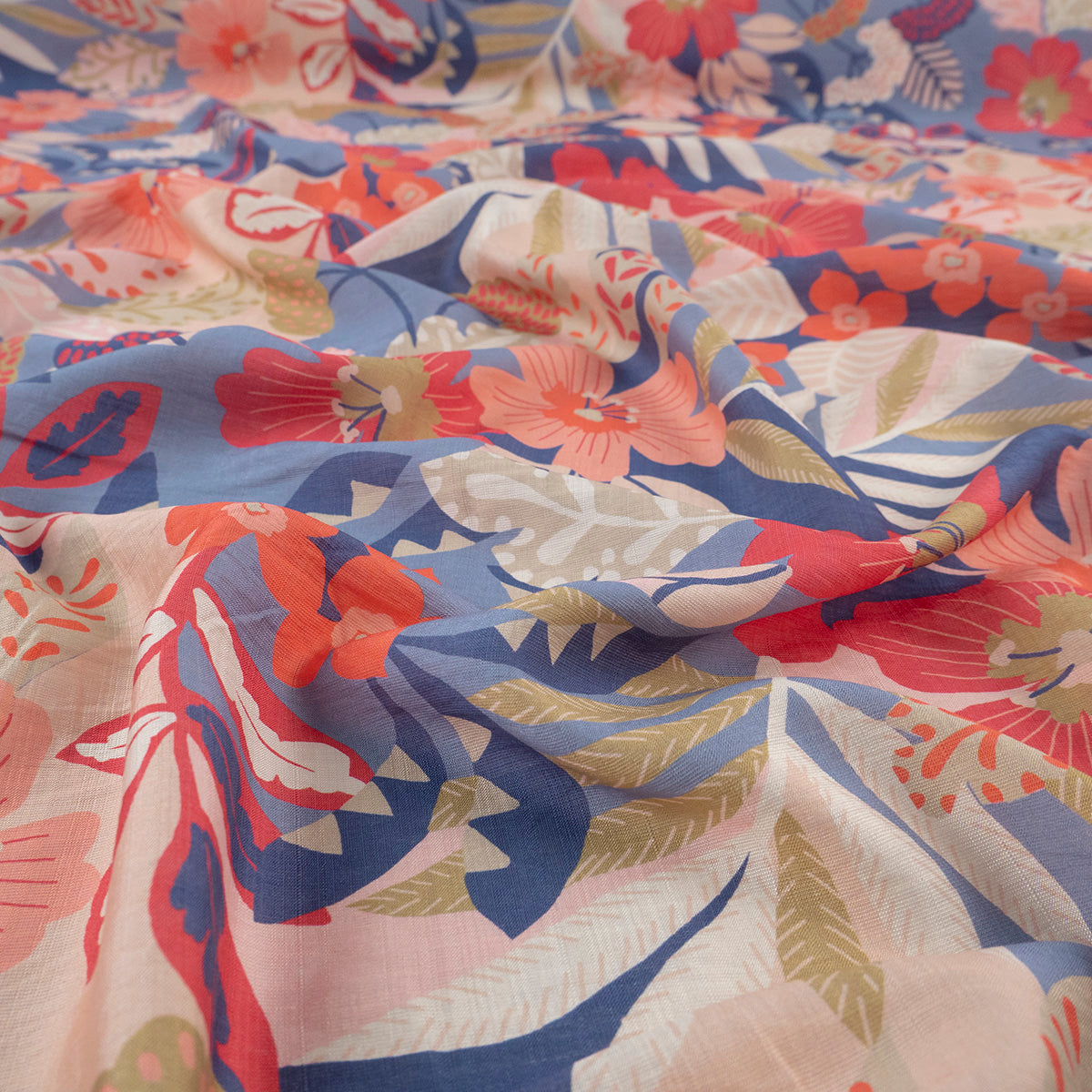 CREPE MELISA ESTAMPADO AZUL COUNTRY FLORAL